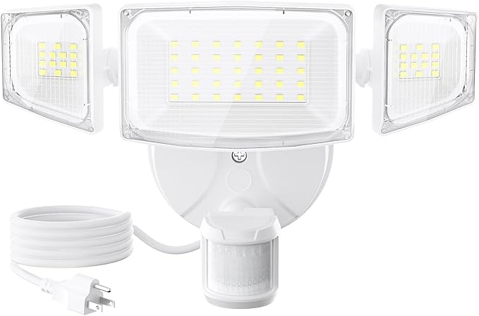 Olafus 50W Motion Sensor Outdoor Light Plug in, Motion Flood Light Dusk to Dawn by Olafus