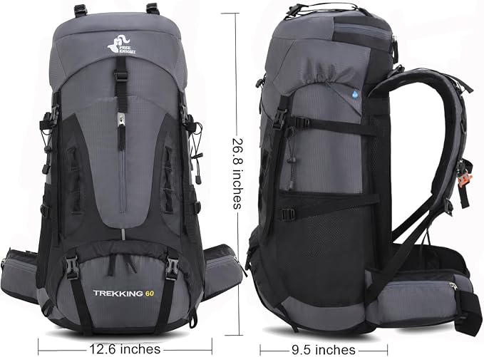 Bseash 60L Hiking Camping Backpack - Image 2