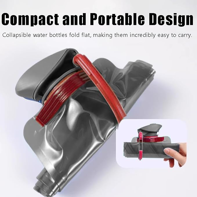 OULIGET Collapsible Water Bottles, Compact Bottle Folds Flat - Image 4