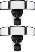 LUTEC 2 Pack 72W 7500LM LED Security Lights Motion Sensor Light Outdoor by LUTEC
