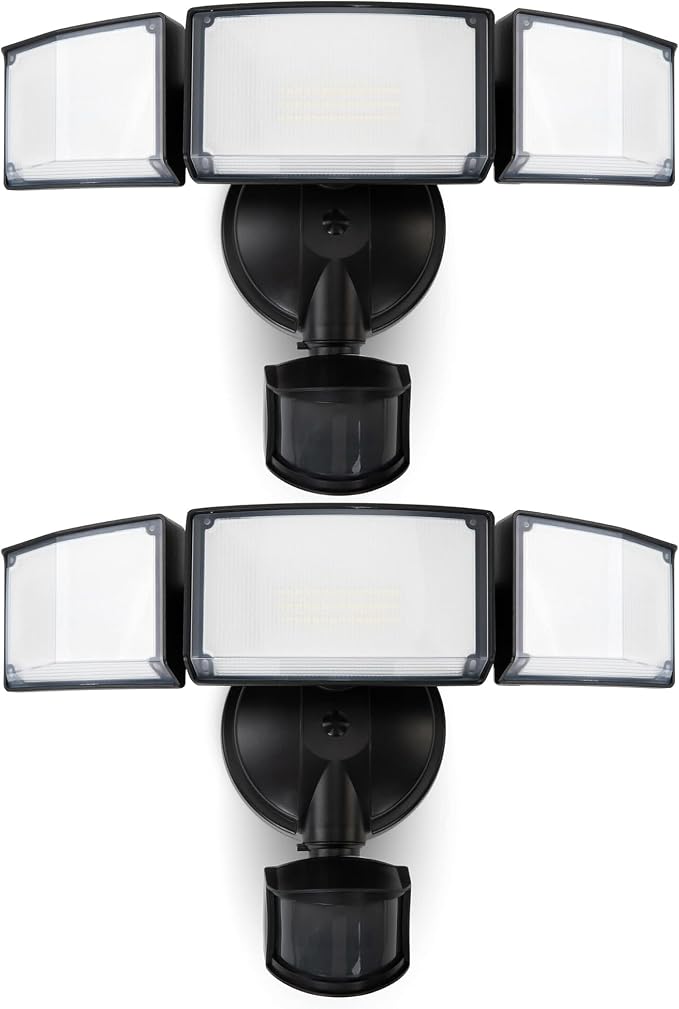 LUTEC 2 Pack 72W 7500LM LED Security Lights Motion Sensor Light Outdoor by LUTEC