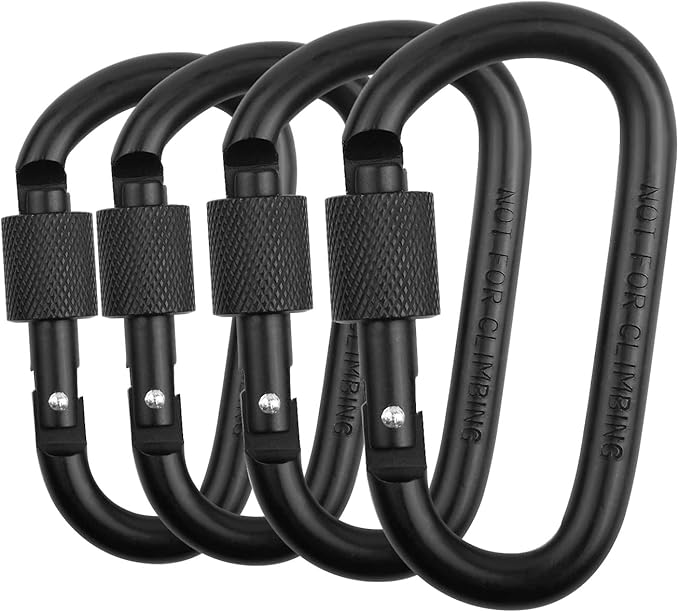 Locking Carabiner Clip, Vonpri 3 Inch D Ring Clips Spring Snap Key Chain Hook by VonpriCentral