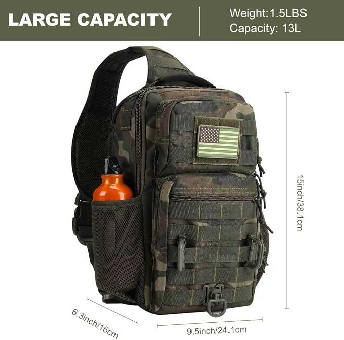 Rover Sling Pack Tactical Shoulder Sling Bag Backpack - Image 2