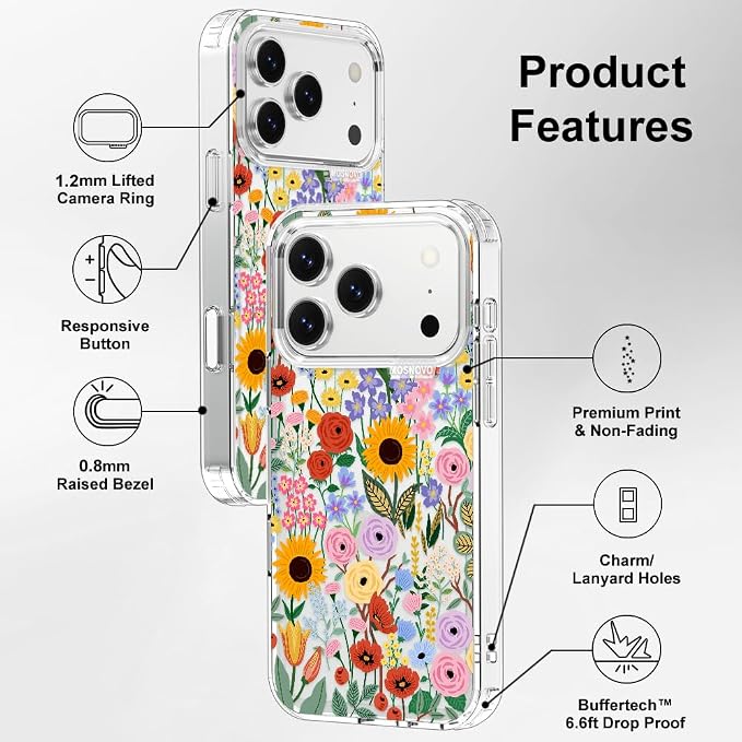 MOSNOVO for iPhone 17 Pro Case | Military Grade 6.6ft Drop Tested | Camera - Image 7