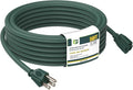 EP 50FT Green Outdoor Extension Cord, 16/3 SJTW Heavy Duty Waterproof, 3 Prong by ENERGYPRO