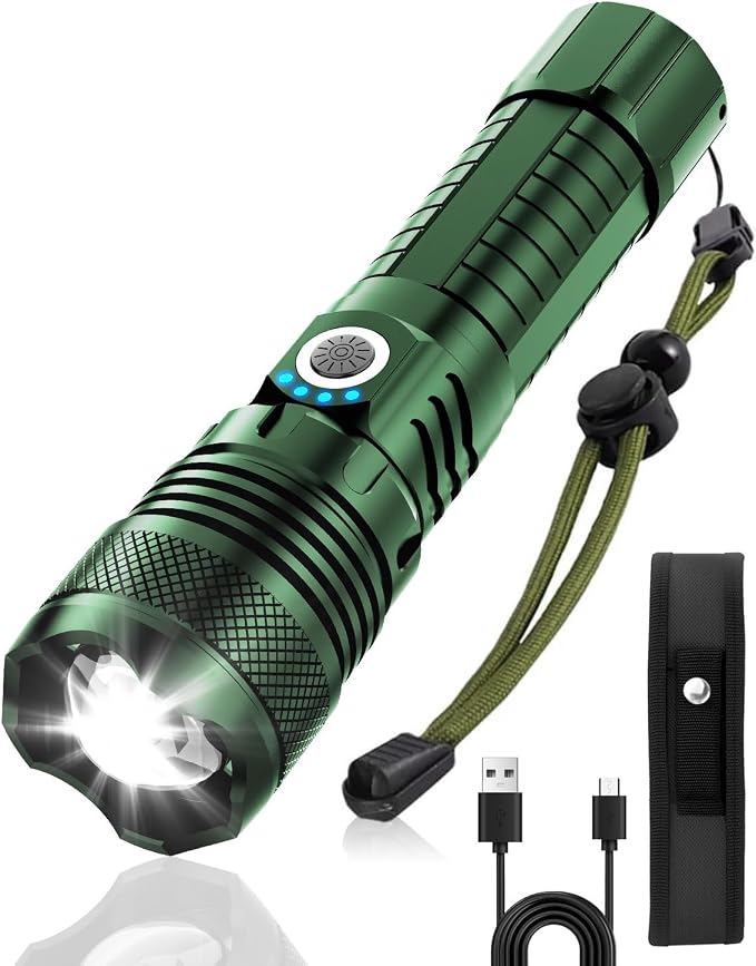 Victoper Green LED Flashlights, High Powered High Lumens Super Bright Tactical by Victoper