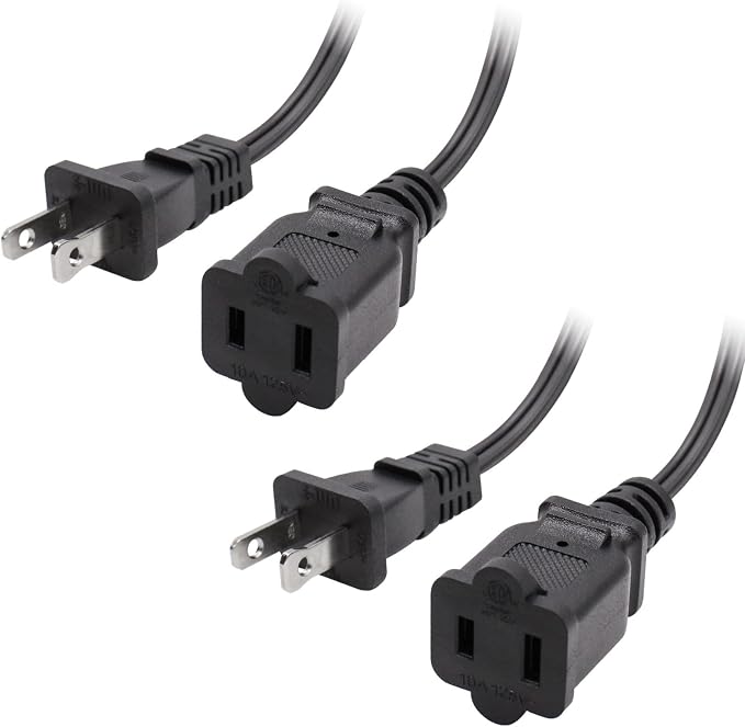 3 Ft Extension Cord, US Male/Female Power Cable by Yeatel