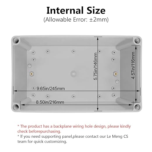 LeMotech Junction Box IP67 Waterproof Dustproof ABS Plastic Project Box - Image 3