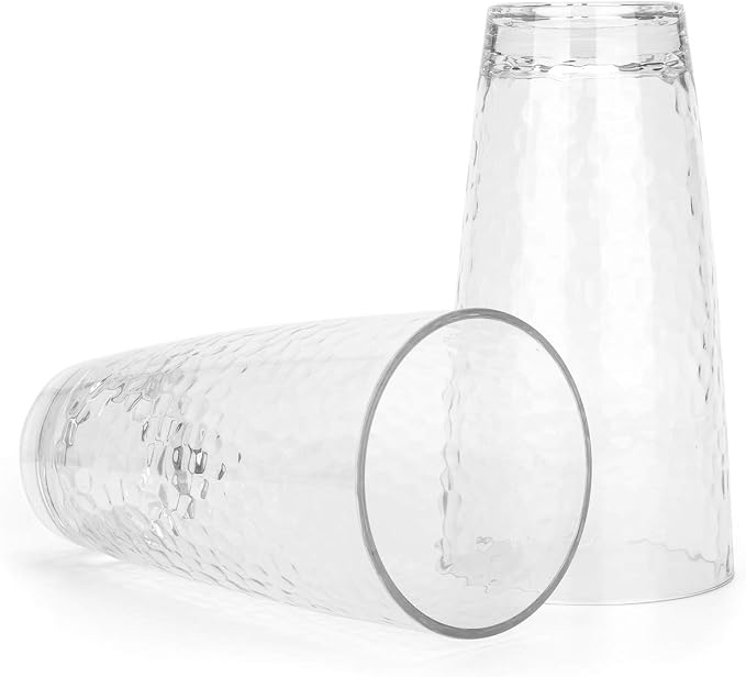 KOXIN-KARLU Hammered 26-ounce Plastic Tumbler Acrylic Glasses Drinking Cups - Image 3
