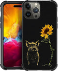 for iPhone 15 Pro Case, Pig Sunflower Yellow Sunshine Pattern Graphic Design by FKBRCL4U