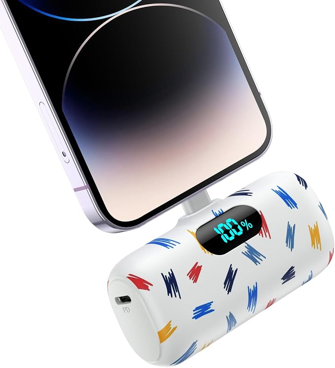 Mini Portable Charger for iPhone, 5000mAh PD Fast Charging Battery Pack by HETP