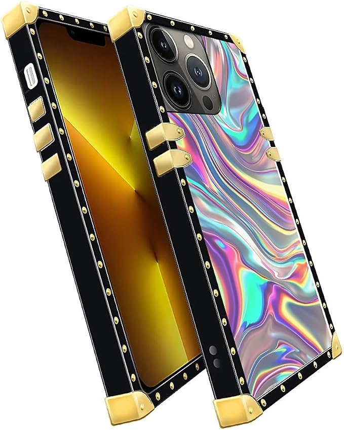 Compatible with iPhone 13 Pro Case, Holographic Abstract Iridescent Textures - Image 3