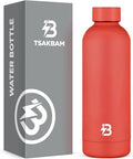 Insulated Water Bottle with Lid, 17 oz Reusable Leak-Proof Metal Stainless by TSAKBAM