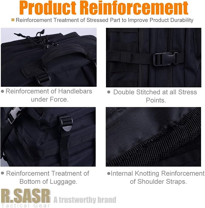 45L Tactical Backpack for Men Women, Military Assault Pack - Image 6