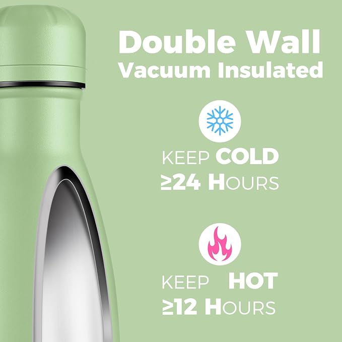 Volhoply 17oz Insulated Water Bottles MultiPack, BPA Free Water Bottle - Image 3