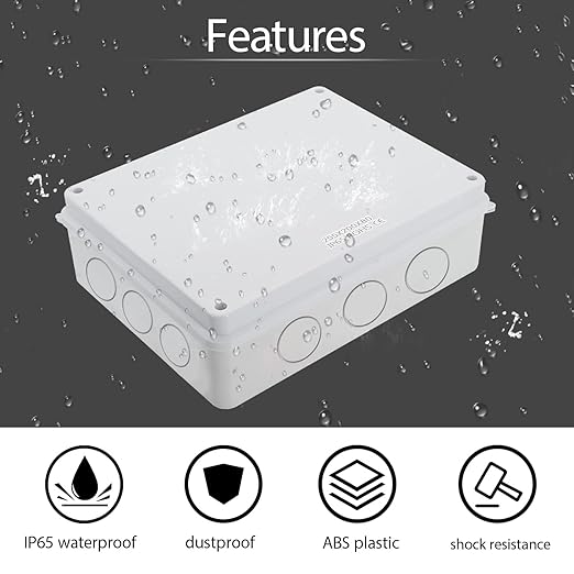 LeMotech Junction Box, Electrical Box IP65 Water Resistant Dustproof ABS - Image 6