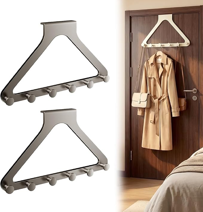 Over-The-Door Hanger Organizer, 2026 New Modern Over Door Hook, Heavy Duty Door by Unknown