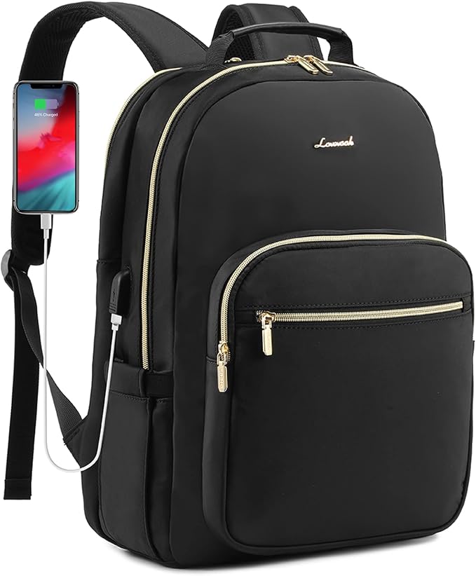 LOVEVOOK Laptop Backpack Purse for Women, Work Travel Computer Bags, Quilted by LOVEVOOK