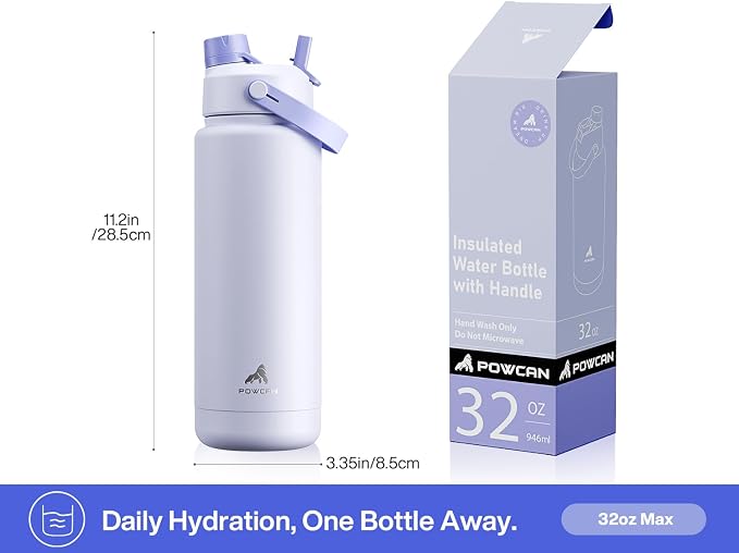 POWCAN 32 oz Insulated Water Bottle - Image 5