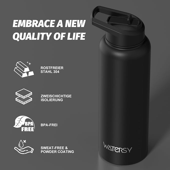 40oz Insulated Water Bottle, BPA Free&Leak Proof, Stainless Steel Water Flask - Image 8