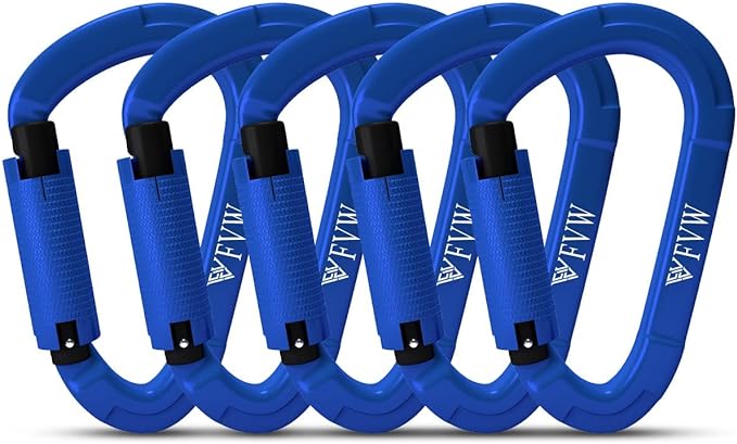 FVW Auto Locking Rock Climbing Carabiner Clips, Professional 25KN Heavy Duty by FVWELECTRICLUNCHBOX