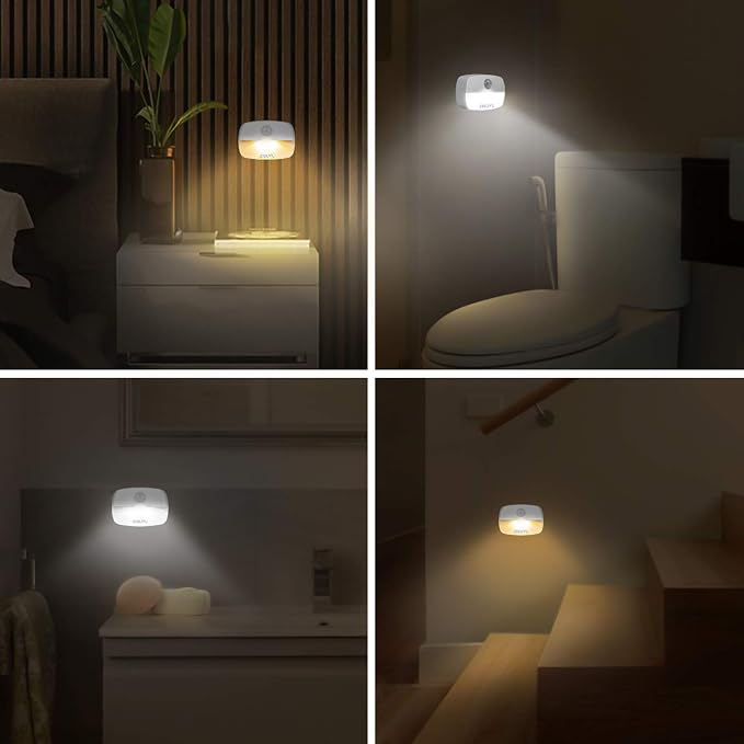 ZISUYU Motion Sensor Light Indoor Led Night Light Stick on Nightlight Battery - Image 3