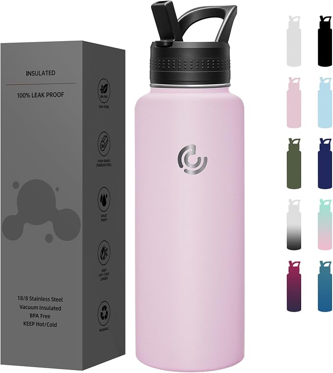 COKTIK 40oz Sports Water Bottle, Stainless Steel Water Bottle by coktik