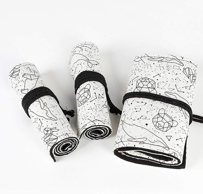 Funny live 24/36/48/72 Slots Colored Pencil Wrap Roll up Pen Holder Case - Image 5