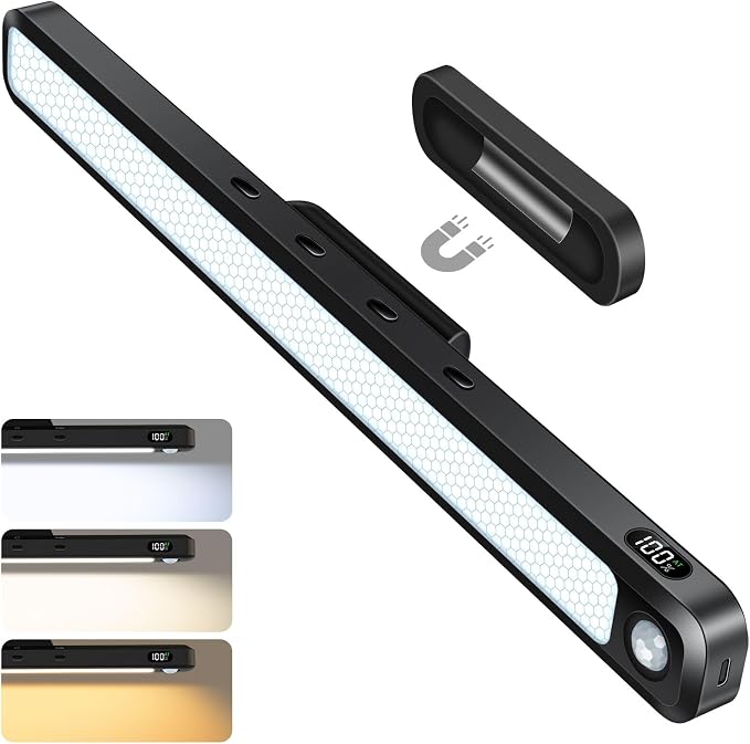 Ferswe 5W Motion Sensor Magnetic Light Bar, 2500mAh Rechargeable Under Cabinet by FERSWE