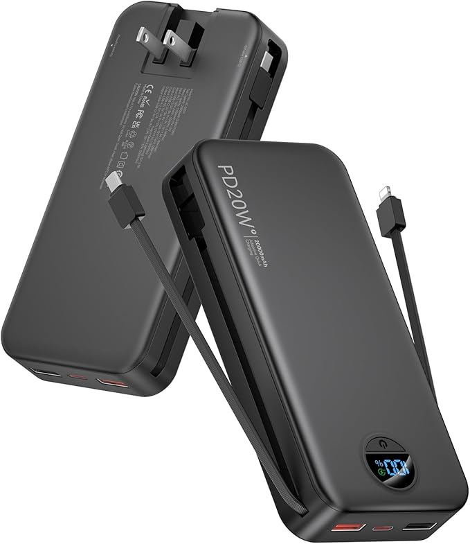 citicr Portable Charger Power Bank, 20000mAh PD20W USB C Fast Charging by CITICR