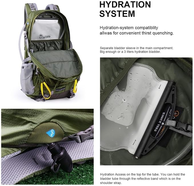MOUNTAINTOP 25L/40L Hiking Backpack, Lightweight Travel Backpack - Image 6