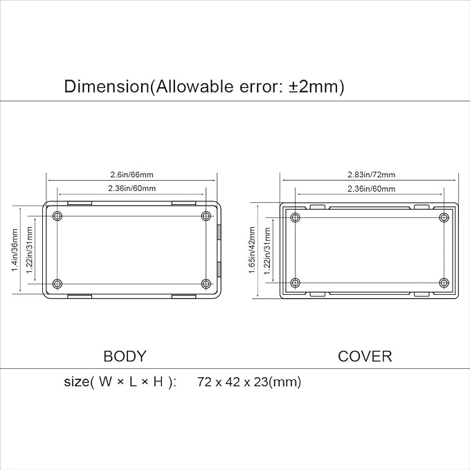 LeMotech Project Box, 5 Pieces ABS Electrical Box Small Junction Box - Image 8