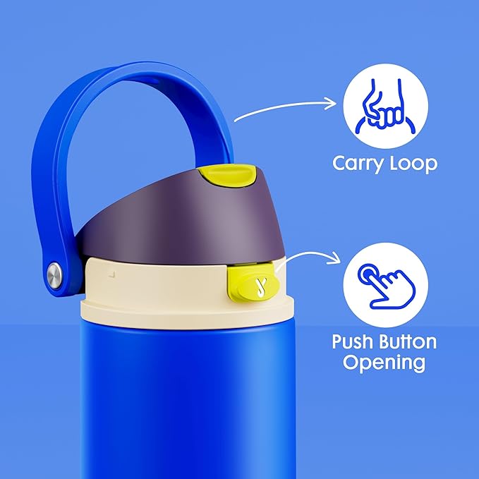18 oz Insulated Water Bottle for Kids: Meoky Stainless Steel Water Bottle - Image 6