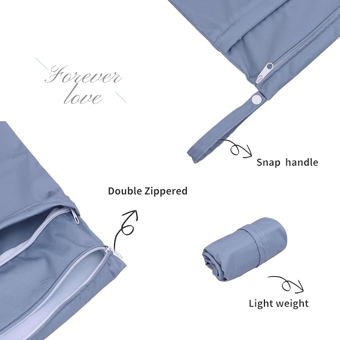 ALVA ALVABABY 3 Cloth Diaper Wet Dry Bags Waterproof Reusable - Image 2