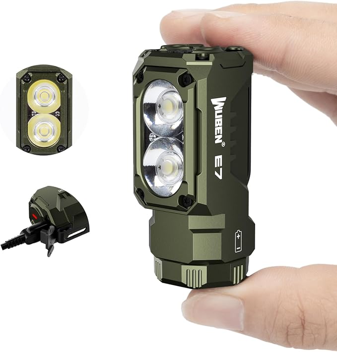 WUBEN E7 1800 Lumen Rechargeable Mini Flashlight by WUBEN
