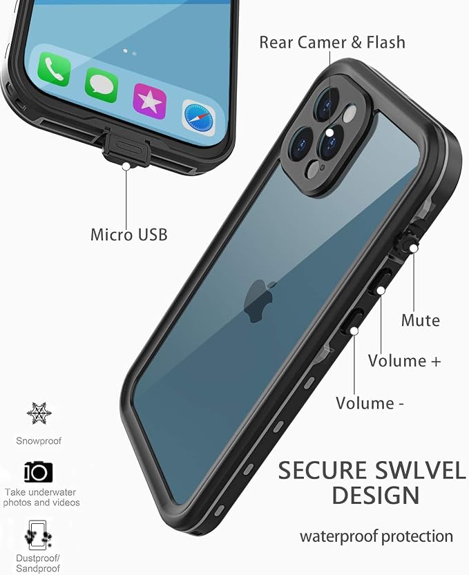 for iPhone 12 Pro Max Case Waterproof | Shockproof Dust Proof Phone Case Cover - Image 3