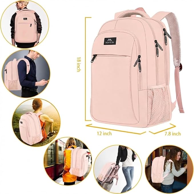 MATEIN 15.6 inch Laptop Backpack, Cute Slim Computer Travel Backpack, Carry On - Image 5