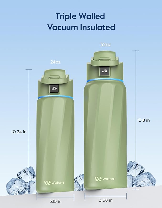 BOOST Smart Water Bottle that Reminds You to Drink, 24oz BPA-Free Stainless - Image 5