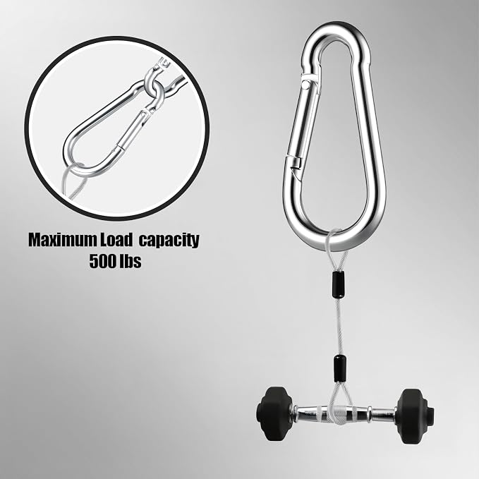 Heavy Duty Spring Snap Hook Carabiners Bulk, 500LB Capacity - Image 3
