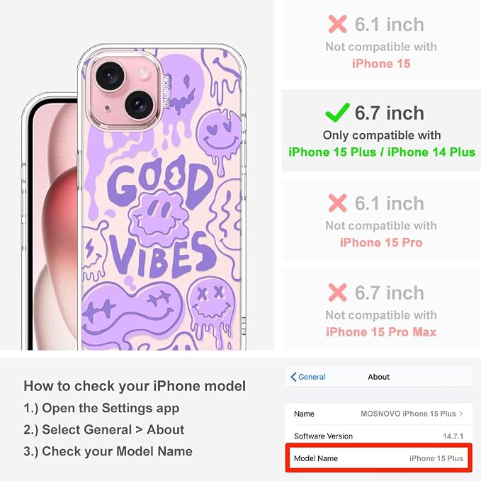 MOSNOVO Case for iPhone 15 Plus/iPhone 14 Plus - Image 2