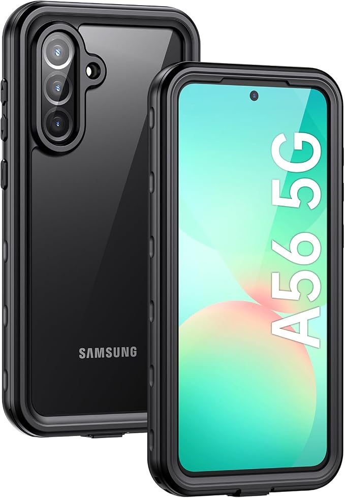 Lanhiem for Samsung Galaxy A56 Phone Case, IP68 Waterproof Dustproof, Built-in by LanhiemHome