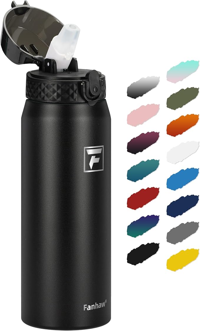 Fanhaw 24 oz Insulated Stainless Steel Water Bottle by FANHAW