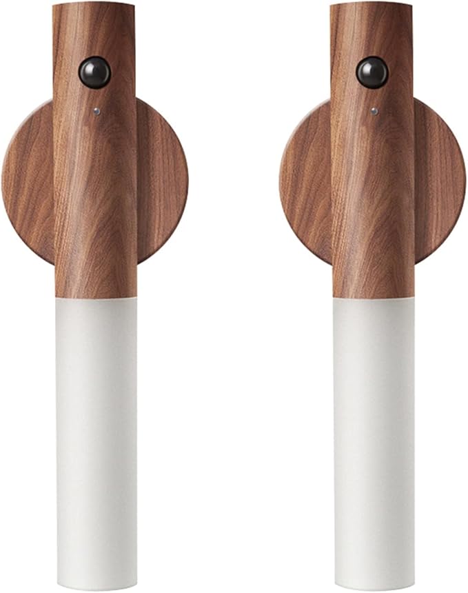 LANDGOO Wooden Motion Sensor Lights Indoor, Magnet Body Hallway Rechargeable by LANDGOO