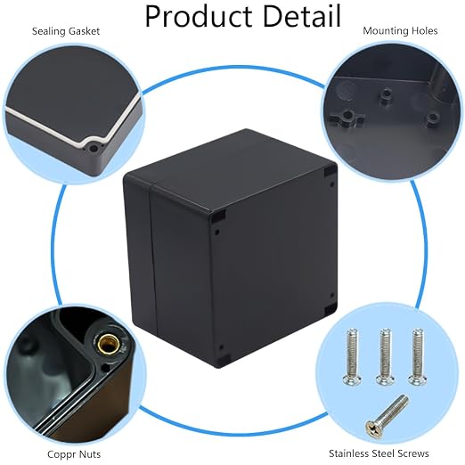 Junction box, Raculety Electrical Project Case Power Junction Box, Project Box - Image 5
