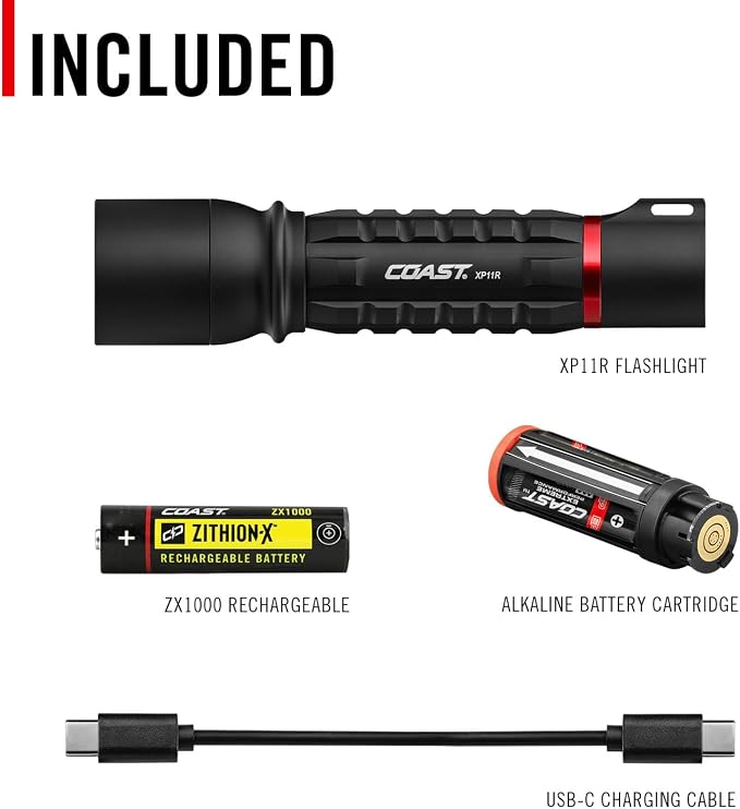 Coast XP11R 2600 Lumen USB-C Rechargeable LED Flashlight - Image 9