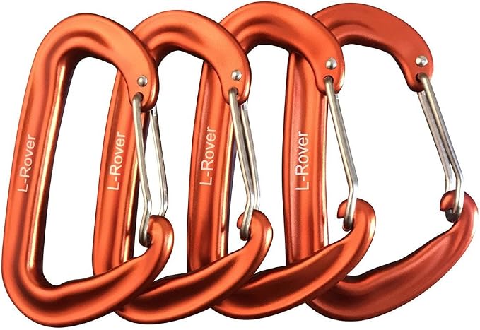 L-Rover Carabiner, 12KN Lightweight Heavy Duty Carabiner Clips, Aluminium by Ultra+Sturdy+Carabiner