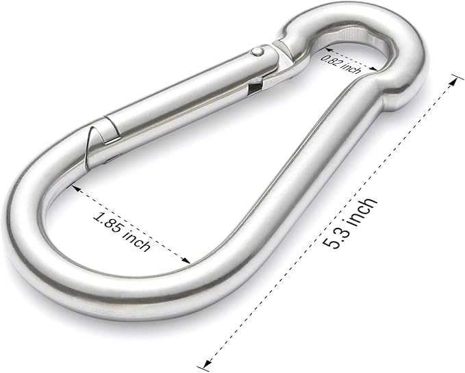 sprookber Stainless Steel Spring Snap Hook Carabiner - Image 2