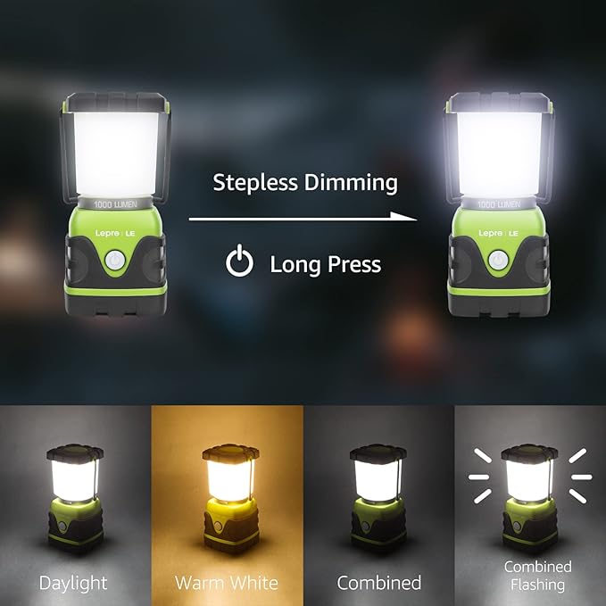 LE 1000LM Battery Powered LED Camping Lantern, Waterproof Tent Light - Image 4