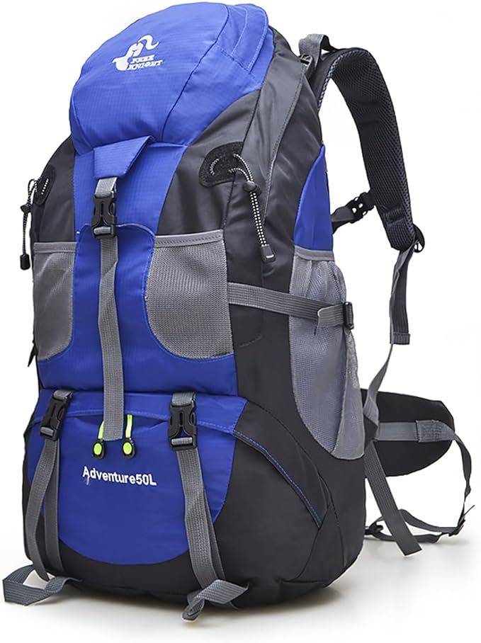 Bseash 50L Hiking Backpack, Water Resistant Lightweight Outdoor Sport Daypack by Bseash