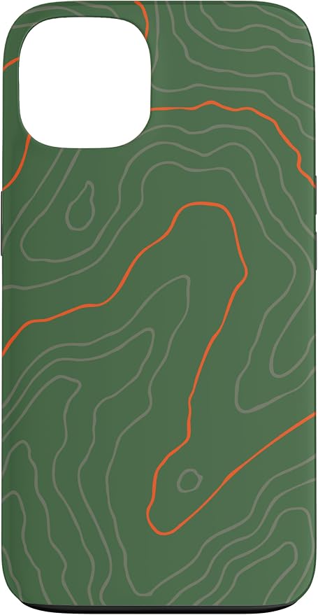 Backcountry Topo Guide Orange Lines Topographical Map Case by Unknown